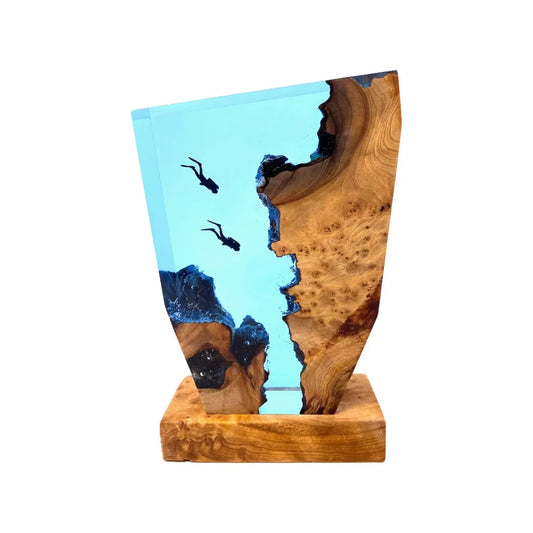 Imisol™Ocean Cliff LED Resin Lamp