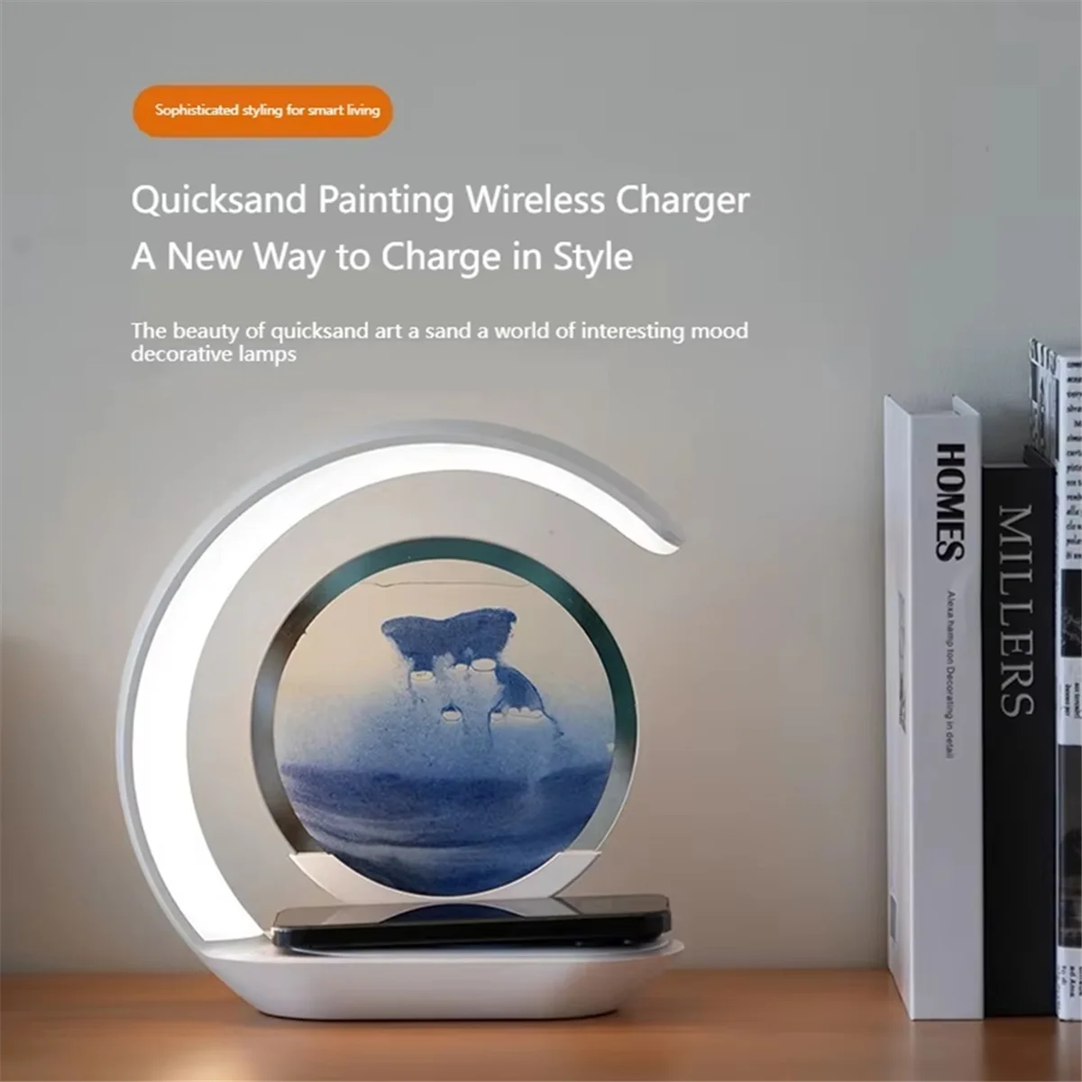 Imisol™Wireless Charger with Quicksand Painting Night Lamp