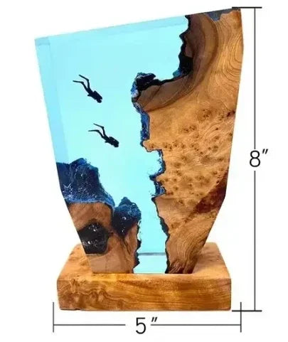 Imisol™Ocean Cliff LED Resin Lamp