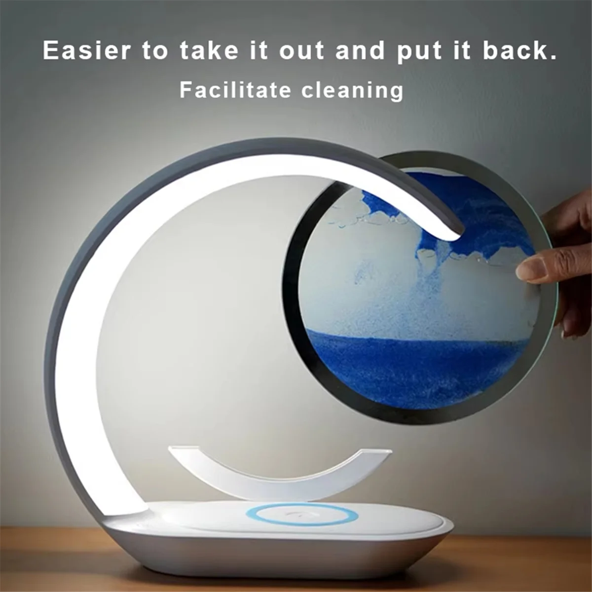 Imisol™Wireless Charger with Quicksand Painting Night Lamp