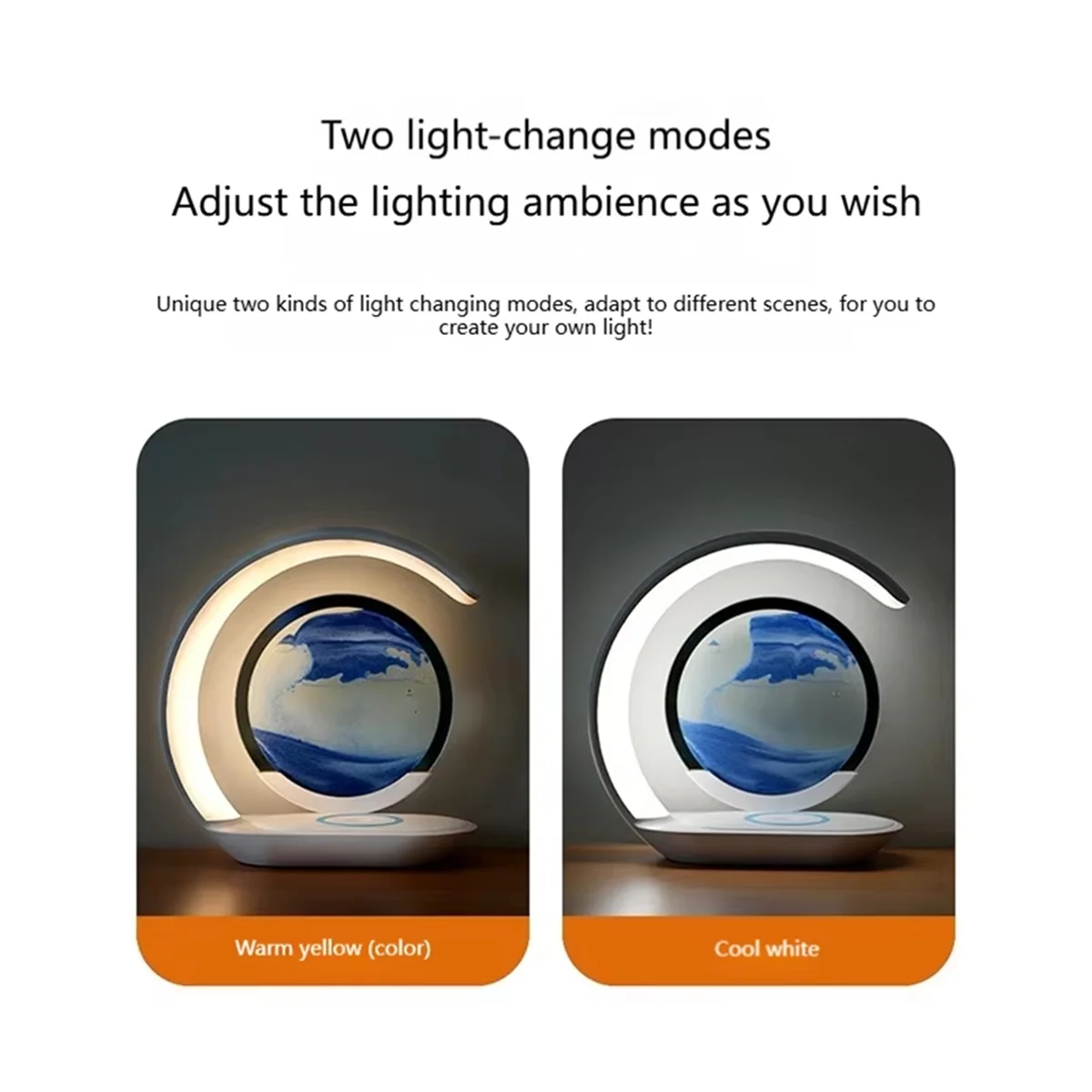 Imisol™Wireless Charger with Quicksand Painting Night Lamp